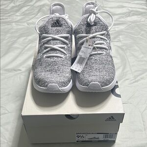 Adidas Gray and White Sneakers Modern Knit Design